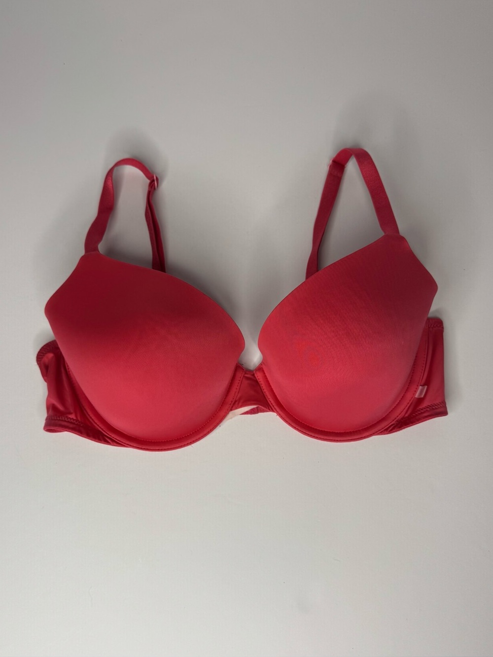 Victoria’s Secret Lined Demi Bra 36C Pink Push Up Underwire Sexy Soft